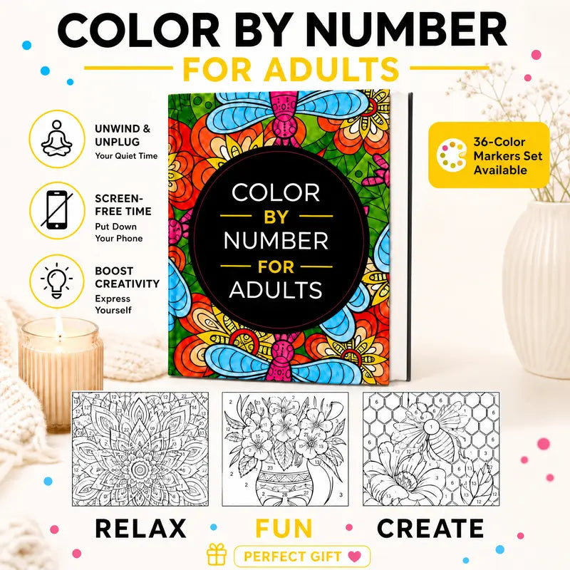 Color By Number Art Book